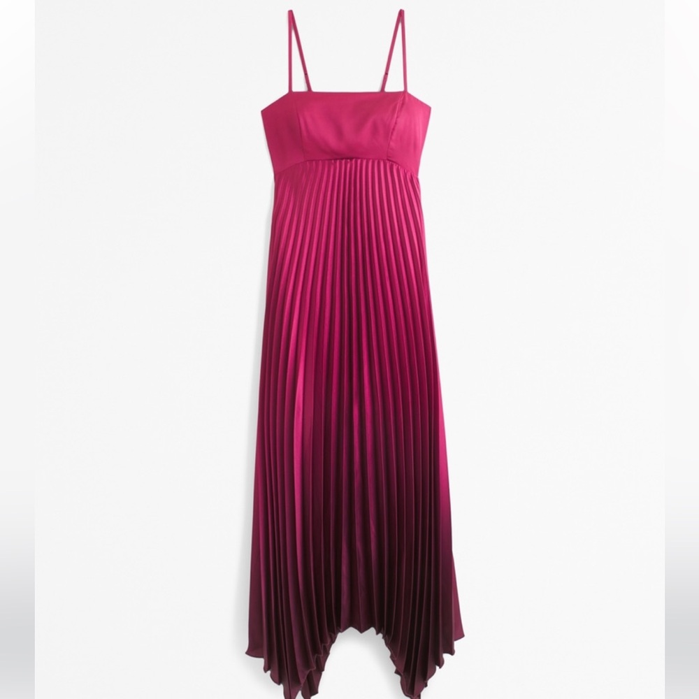The A&F Giselle Clasp-Back Pleated Midi Dress NWT size XSP - Picture 6 of 9